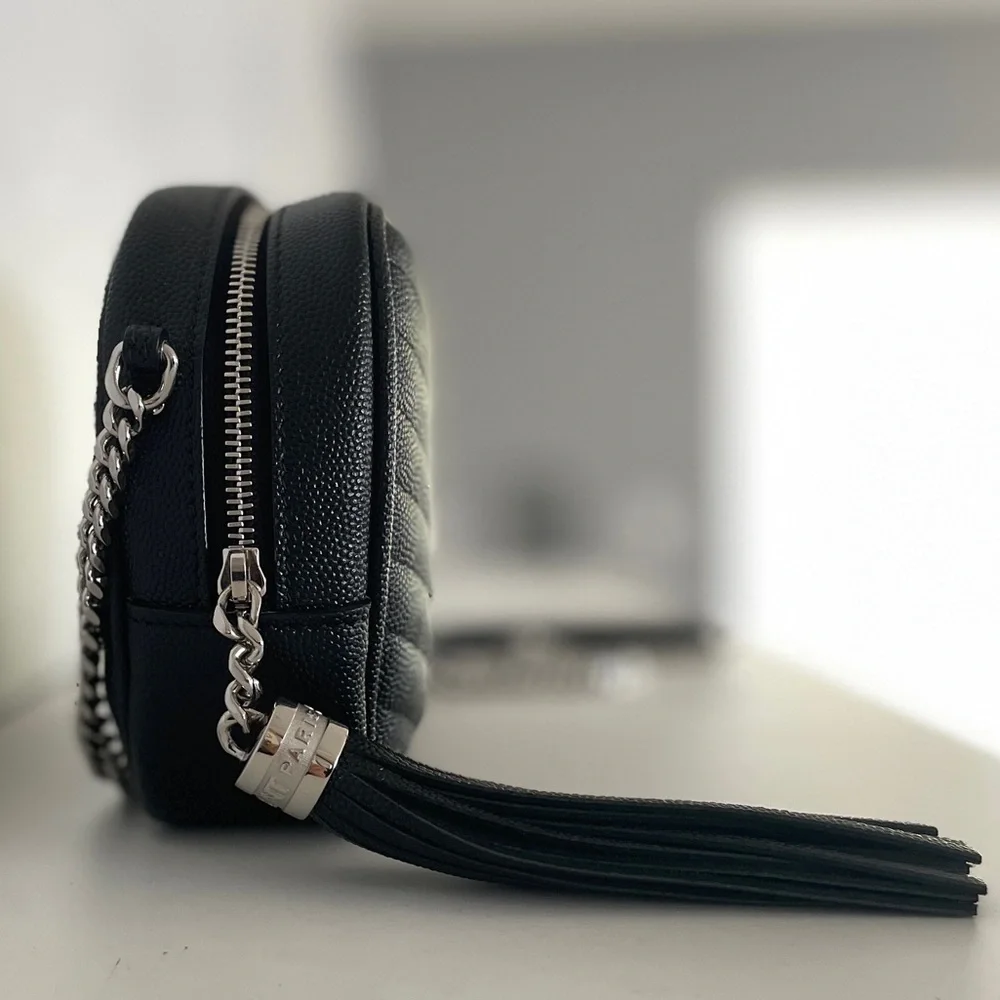 Saint Laurent mini Lou black with silver hardware - Picture 15 of 16